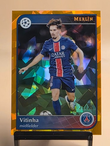 Vitinha 2025 Topps Merlin Chrome Orange Ice /25