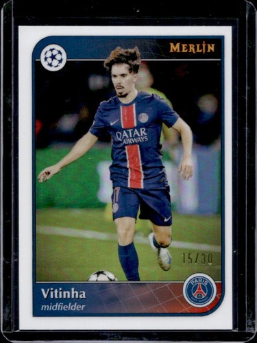 Vitinha 2024 Topps Merlin Chrome Pearl Refractor /30