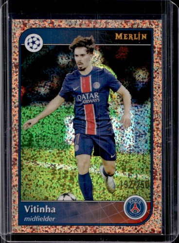 Vitinha 2024 Topps Merlin Chrome Rose Gold Speckle Refractor /250