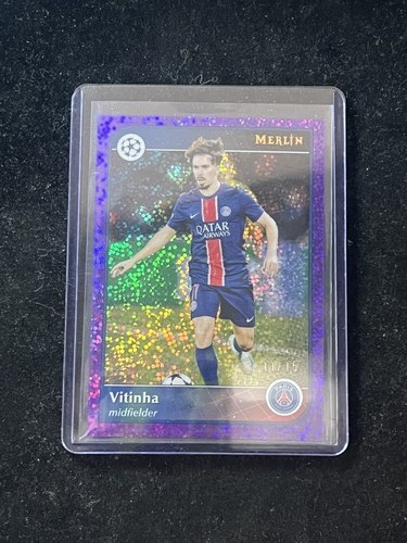 Vitinha 2024 Topps Merlin Chrome UCC Purple Speckle Refractor /15