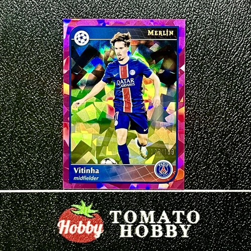 Vitinha 2024 Topps Merlin Chrome UEFA Pink Atomic Refractor /199