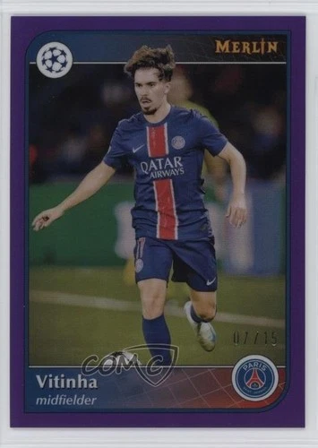 Vitinha 2024 Topps Merlin UEFA Club Competitions Purple Refractor /15