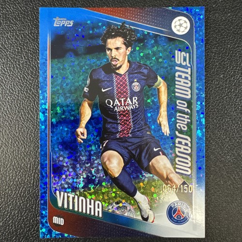 Vitinha 2025 Topps UEFA Club Comp Blue Mini Diamond /150