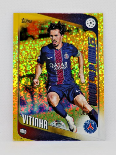 Vitinha 2025 Topps UEFA Club Competitions Yellow Holo /299