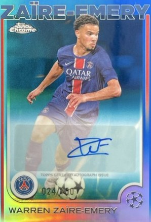 Warren Zaire-Emery 2024 Topps Chrome Blue Refractor /150