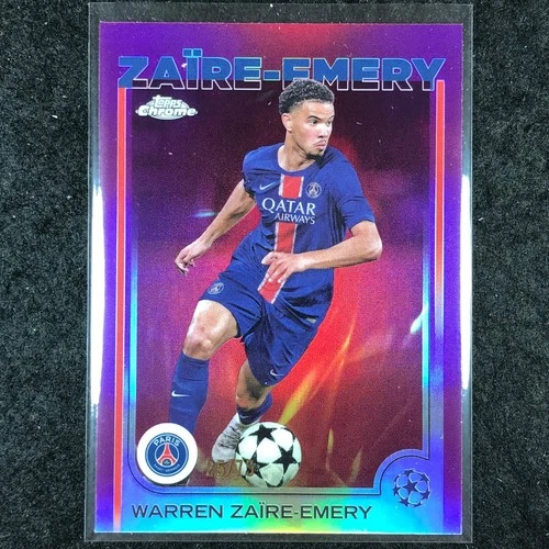 Warren Zaire-Emery 2024 Topps Chrome UEFA Club Comp Magenta /75