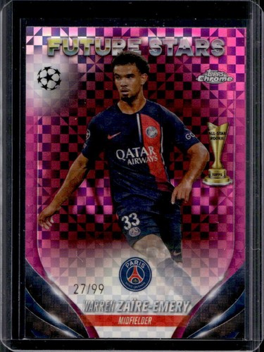 Warren Zaire-Emery 2023 Topps Chrome UEFA Magenta X Fractor /99