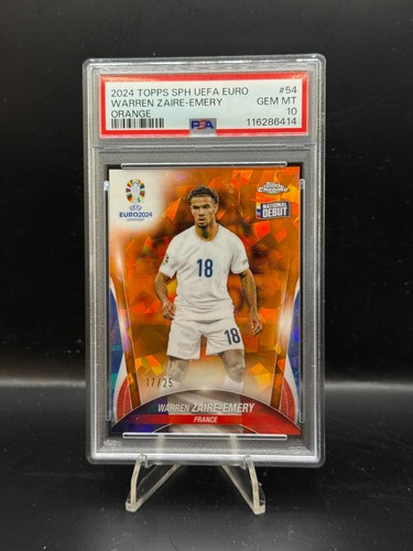 Warren Zaire-Emery 2024 Topps Chrome UEFA Orange /25