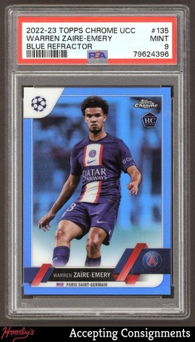 Warren Zaire-Emery 2022 Topps Cromo UEFA Azul Refractor /150