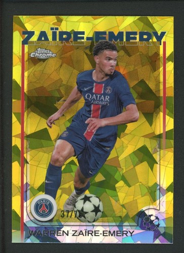Warren Zaire Emery 2025 Topps Cromo UEFA Champions League Ghiaccio Rotto /75