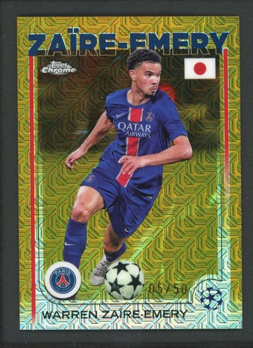 Warren Zaire-Emery 2025 Topps Cromo UEFA Champions League Oro /50