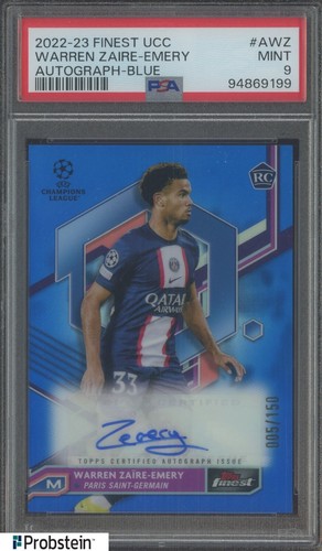 Warren Zaire-Emery 2022 Topps Finest Blue Refractor /150