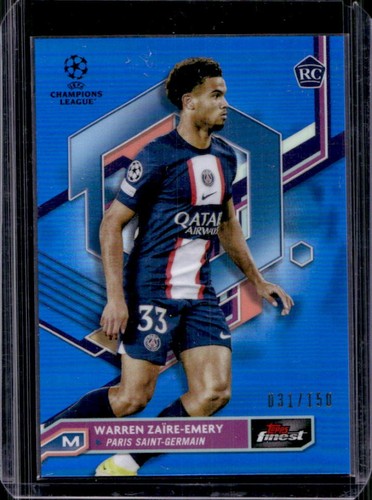 Warren Zaire-Emery 2022 Panini Finest Blue Refractor /150