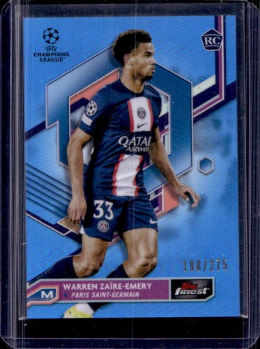 Warren Zaire-Emery 2022 Panini Finest Blue Refractor /275