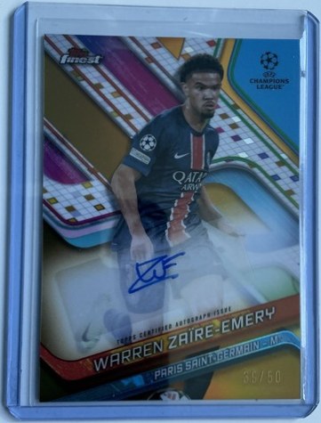 Warren Zaire-Emery 2024 Topps Finest True Gold /50