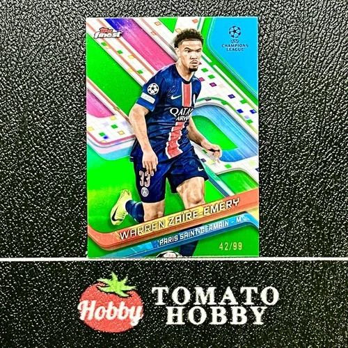 Warren Zaire-Emery 2024 Topps Finest UEFA Green Refractor /99