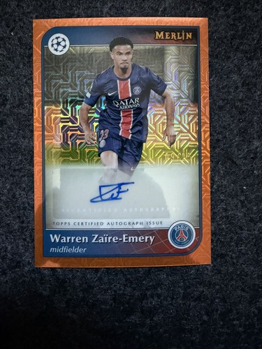 Warren Zaire-Emery 2024 Topps Merlin Chrome Arancione Rifrattore /25