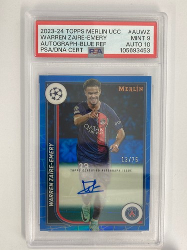 Warren Zaire-Emery 2024 Topps Merlin Chrome Blue 13/75