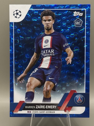 Warren Zaire-Emery 2022 Topps Merlin Chrome Blue Shimmer /99