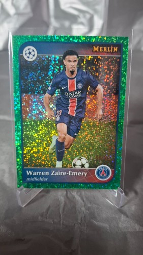 Warren Zaire-Emery 2024 Topps Merlin Chrome Green Speckle /99