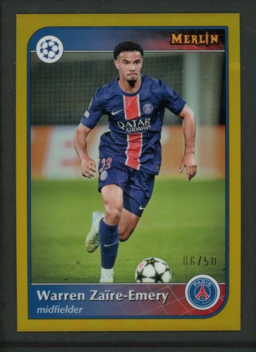 Warren Zaire Emery 2025 Topps Merlin Chrome Oro /50