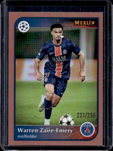 Warren Zaire-Emery 2024 Topps Merlin Chrome Rose Gold Refractor /250