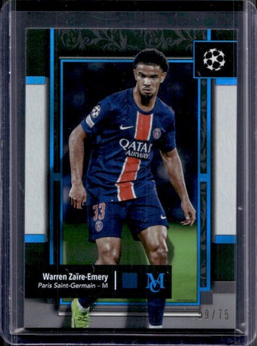 Warren Zaire-Emery 2024 Topps Museum Collezione UEFA Sapphire /75
