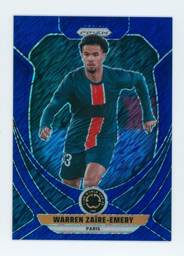 Warren Zaire-Emery 2025 Panini Prizm Blue Shimmer /8