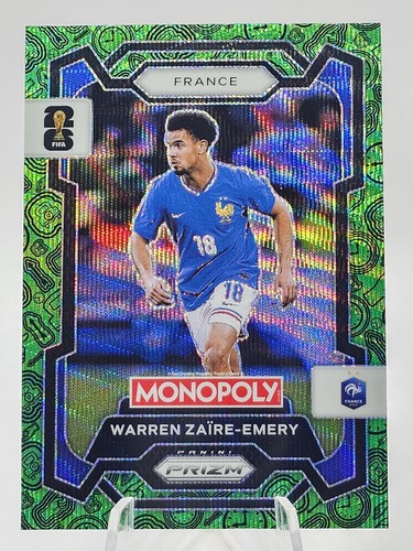 Warren Zaire-Emery 2026 Panini Prizm Monopoly Copa Mundial de la FIFA 2026 Green Wave