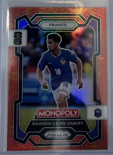 Warren Zaire Emery 2026 Panini Prizm Monopoly Copa Mundial de la FIFA 2026 Naranja Oro #11