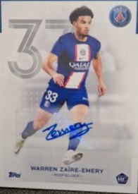 Warren Zaire-Emery 2022 Topps PSG Team Set