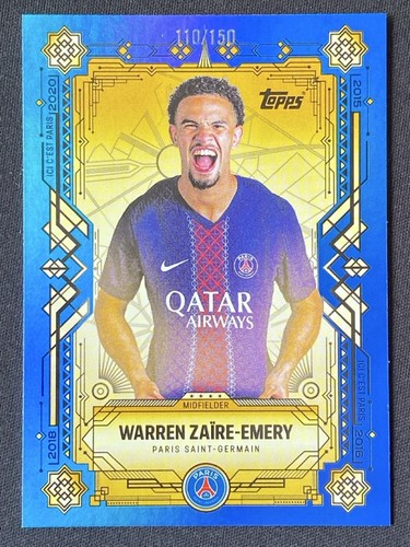 Warren Zaire-Emery 2025 Topps PSG Team Set Blu /150