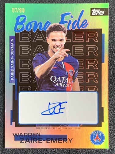 Warren Zaire-Emery 2026 Topps PSG Team Set Green /99
