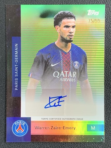 Warren Zaire-Emery 2025 Topps PSG Team Set Verde /99