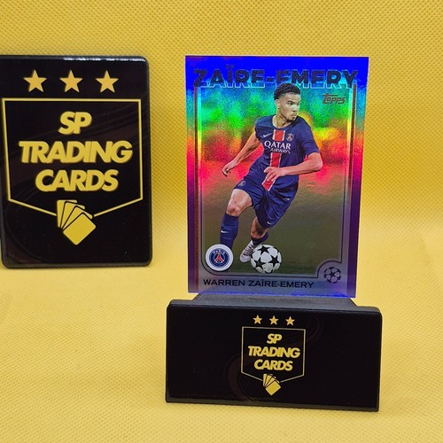 Warren Zaire-Emery 2025 Topps PSG UCL Purple Refractor /15