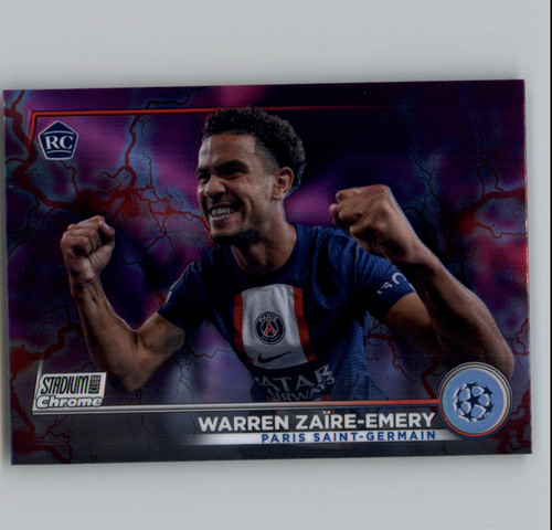 Warren Zaire-Emery 2023 Topps Stadium Club Chrome Pink & Red Electric