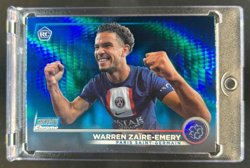 Warren Zaire-Emery 2022 Panini Stadium Club Chrome UEFA Blue Prism Refractor