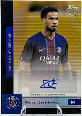 Warren Zaire-Emery 2025 Topps Team Set PSG Gold /50
