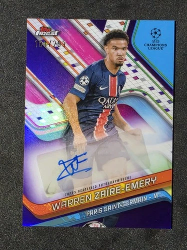 Warren Zaire-Emery 2024 Topps Finest UEFA Club Competitions Purple /299