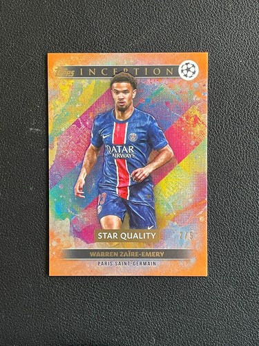 Warren Zaire-Emery 2024 Topps Inception UCC Orange Foil /5