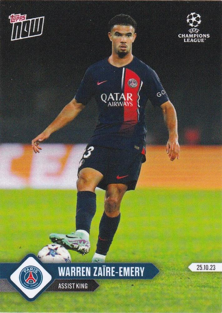 Warren Zaire Emery 2023 Topps Now UEFA Champions League