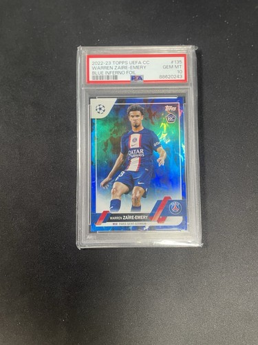 Warren Zaire-Emery 2023 Topps UEFA Champions League Blue Inferno Foil 94/125