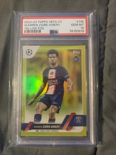 Warren Zaire-Emery 2022 Topps UEFA Champions League Yellow Foil /299