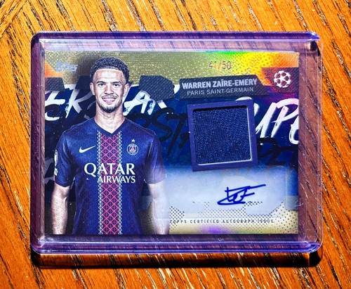 Warren Zaire-Emery 2025 Topps UEFA Club Competitions Gold /50