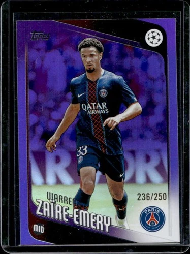 Warren Zaire-Emery 2025 Topps UEFA Purple Foil /250