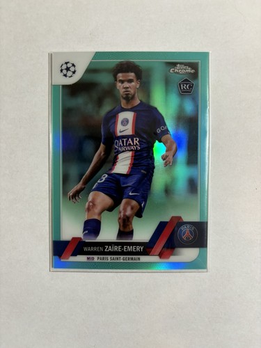 Warren Zaïre-Emery 2023 Topps Cromo UCC Aqua Refractor /199