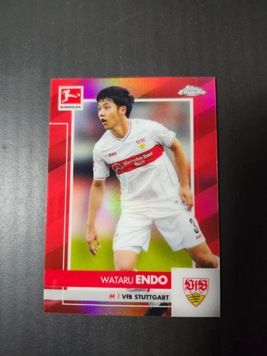 Wataru Endo 2020 Topps Chrome Bundesliga Red Refractor /10