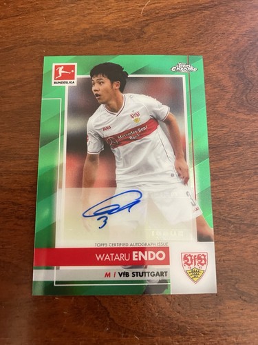 Wataru Endo 2020 Topps Chrome Green Refractor /99