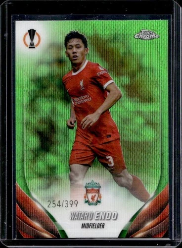 Wataru Endo 2023 Topps Chrome Neon Green Wave Refractor /399