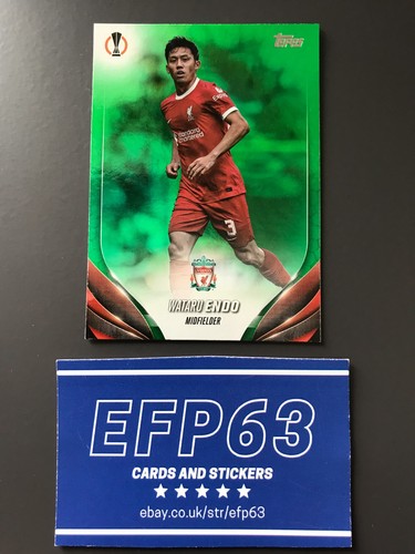 Wataru Endo 2023 Topps Europa League Green /99